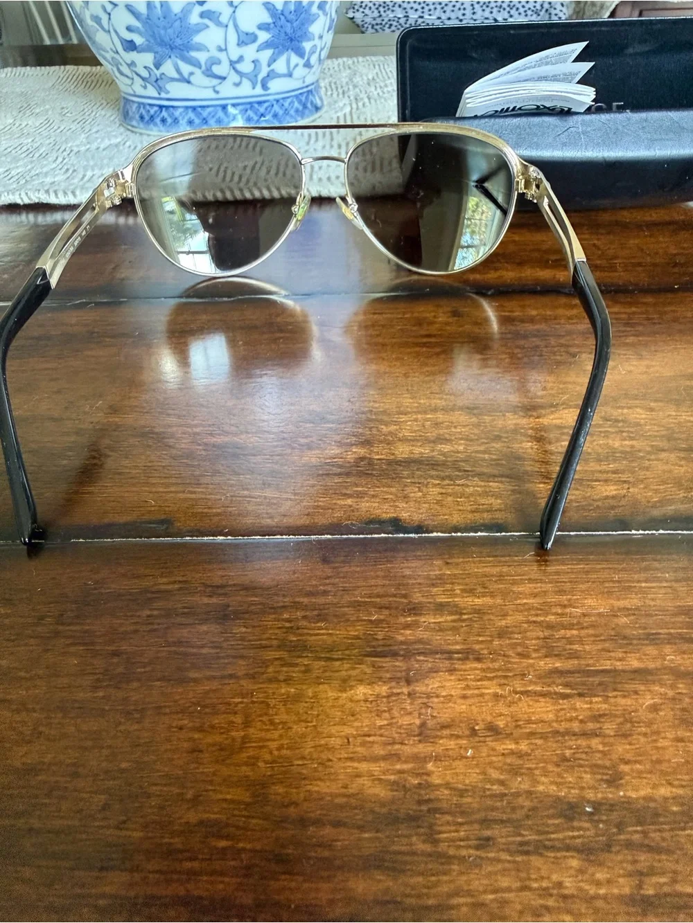 VERSACE Gold Aviator Sunglasses